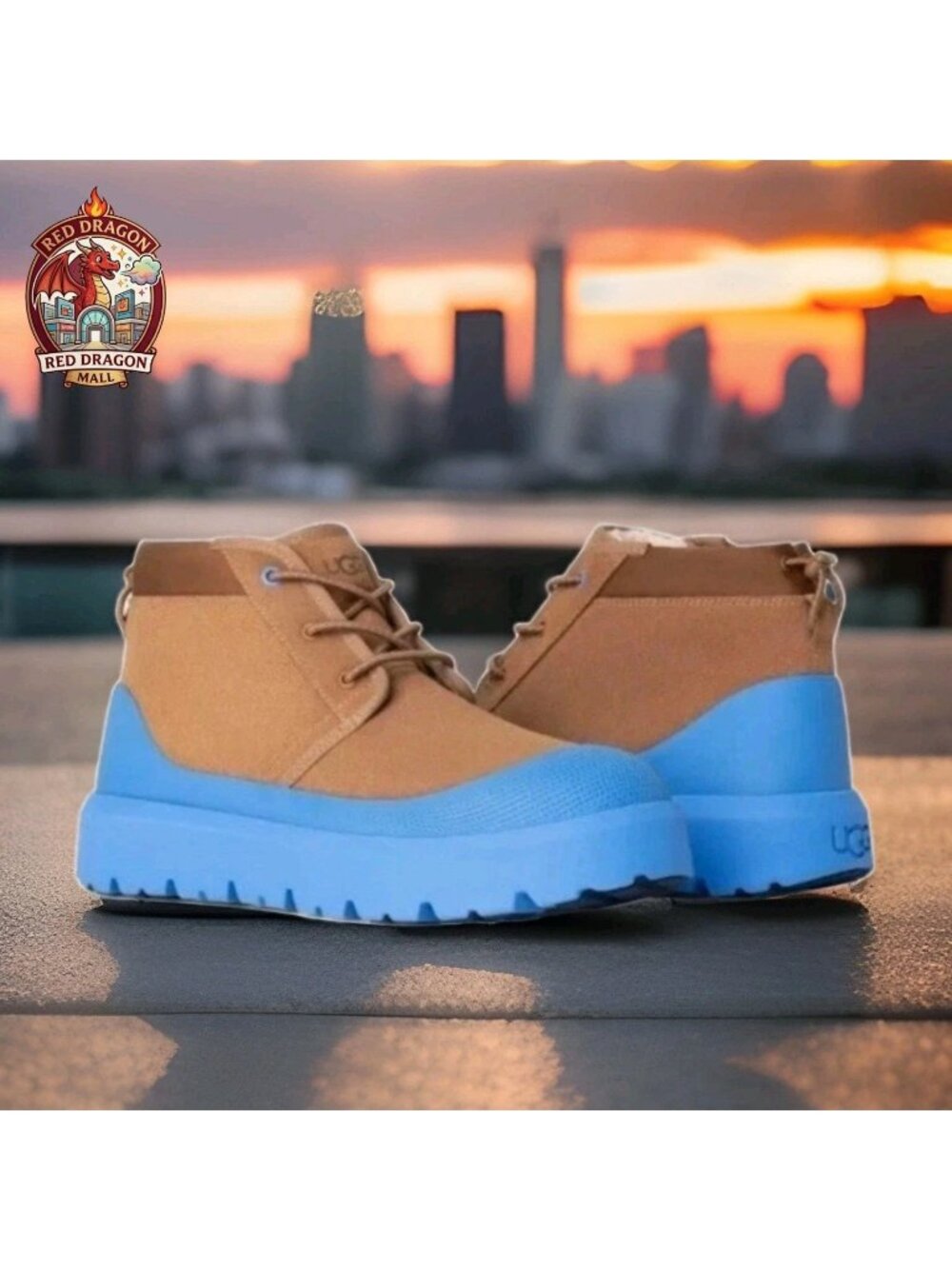 UGG Neumel Weather Hybrid Waterproof Chukka Chestnut Blue 1143991 - Men's Sz 11